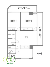  2LDKALʐ60.56uAoRj[ʐ16u 