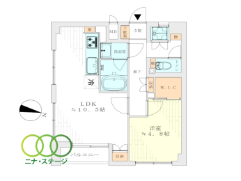  1LDKALʐ42.43uAoRj[ʐ2.2u 