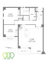  2LDKALʐ100.99uAoRj[ʐ9.09u 