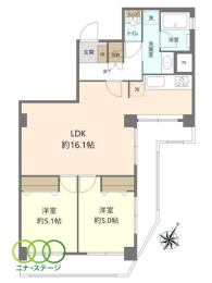  2LDKALʐ59.89uAoRj[ʐ12.4u 