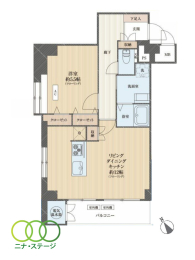  1LDKALʐ50.68uAoRj[ʐ5.34u 