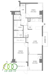  3LDKALʐ61.8uAoRj[ʐ6.75u 