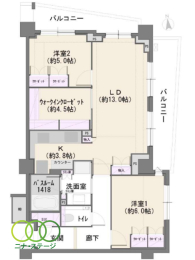  2LDK+Si[ˁjALʐ74.16uAoRj[ʐ14.76u 