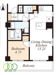  1LDKALʐ42.9uAoRj[ʐ7.08u 