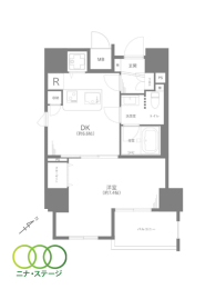  1DK�A��L�ʐ�36.29�u�A�o���R�j�[�ʐ�4.16�u 