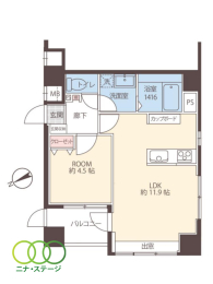  1LDK�A��L�ʐ�39.22�u