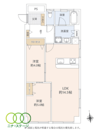  2LDK�A��L�ʐ�61.56�u