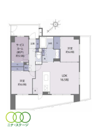  2LDK+S�i�[�ˁj�A��L�ʐ�75.94�u�A�o���R�j�[�ʐ�28.1�u 