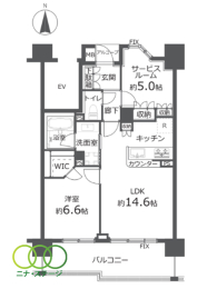  1LDK+S�i�[�ˁj�A��L�ʐ�60.02�u�A�o���R�j�[�ʐ�13.2�u 