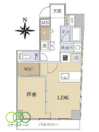  1LDK�A��L�ʐ�38.6�u 