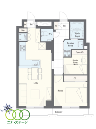  1LDK+S�i�[�ˁj�A��L�ʐ�57.2�u�A�o���R�j�[�ʐ�6.93�u 