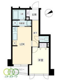  1LDK�A��L�ʐ�35.6�u�A�o���R�j�[�ʐ�2.28�u 